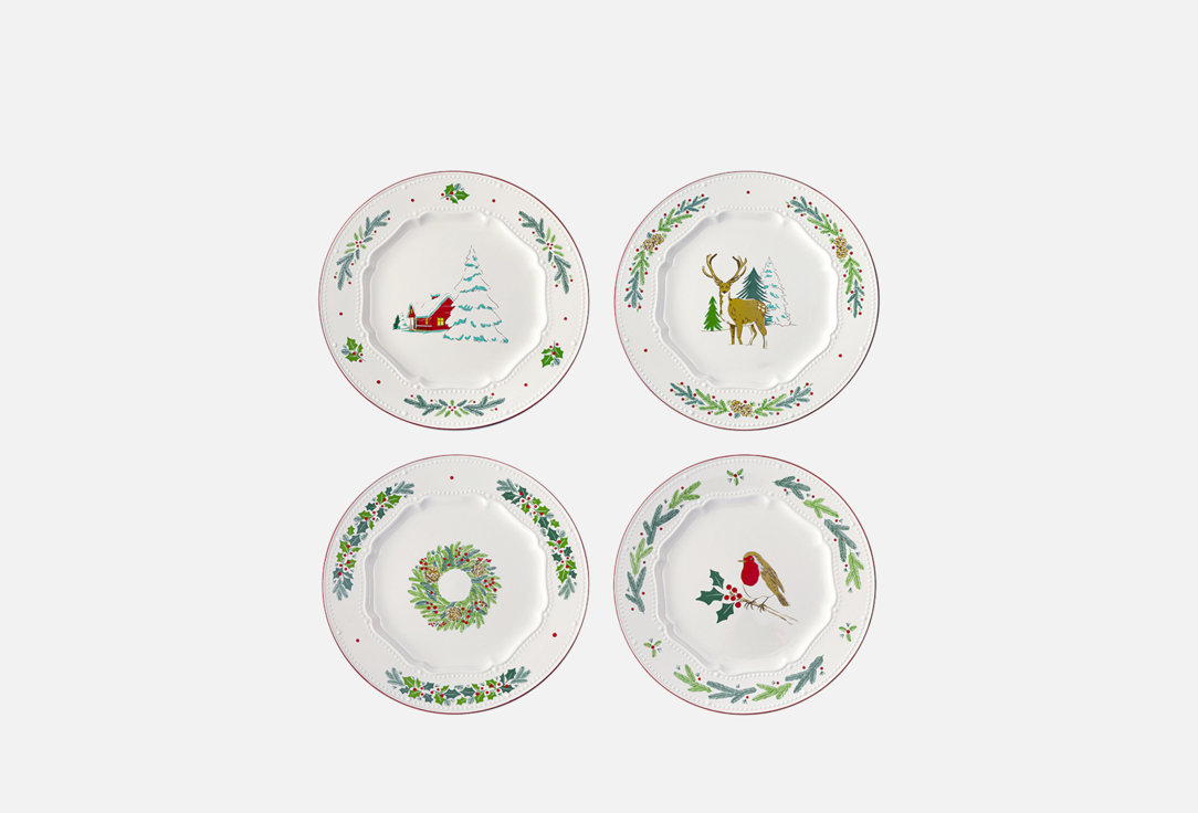 

Набор тарелок TKANO, Nordic winter, New Year Essential, 23 см 23 см