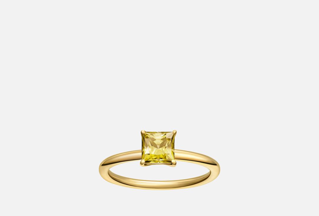 Изображение товара Кольцо Серебряное JEWLIA Yellow phianite gold plated