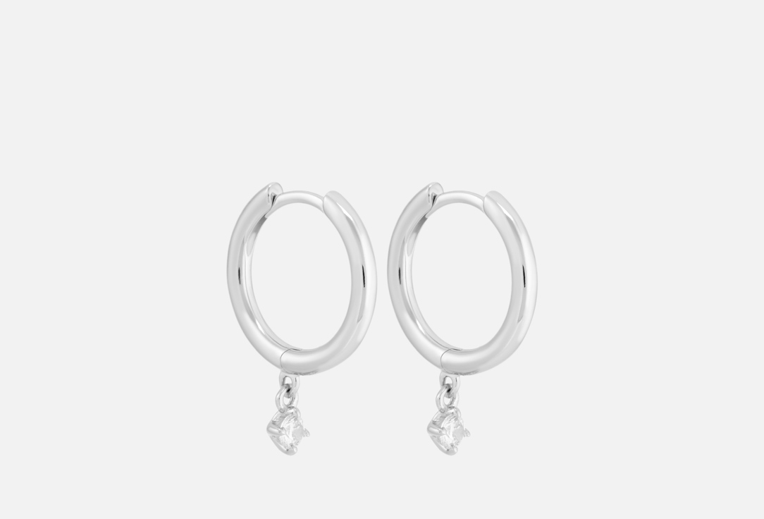 

Серьги Серебряные JEWLIA, White phianite 2 шт