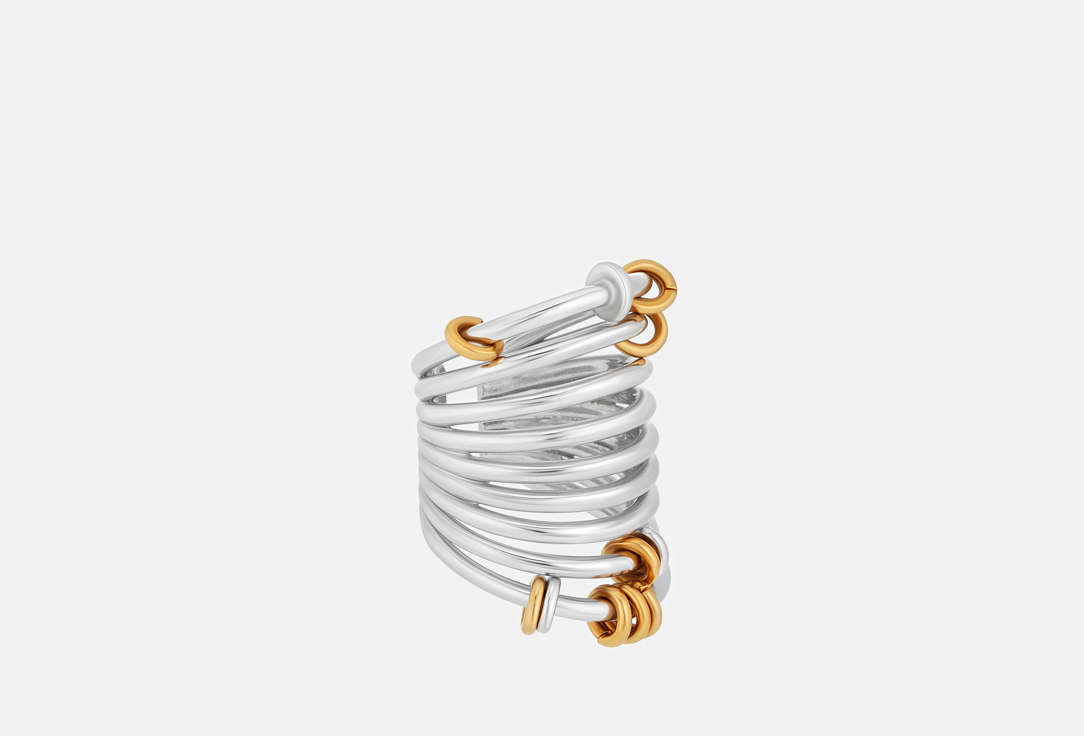 Изображение товара Спиральный серебряный кафф JEWLIA с родием и позолотой