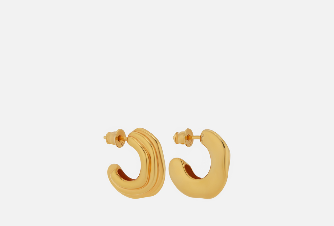 Изображение товара Серьги Серебряные JEWLIA Layered gold plated earrings Dune