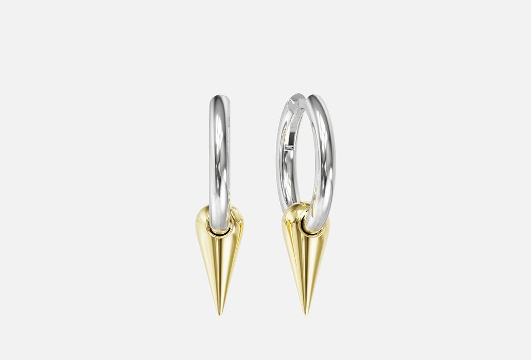 Изображение товара Серьги Серебряные JEWLIA Bicolor congo earrings with thorns