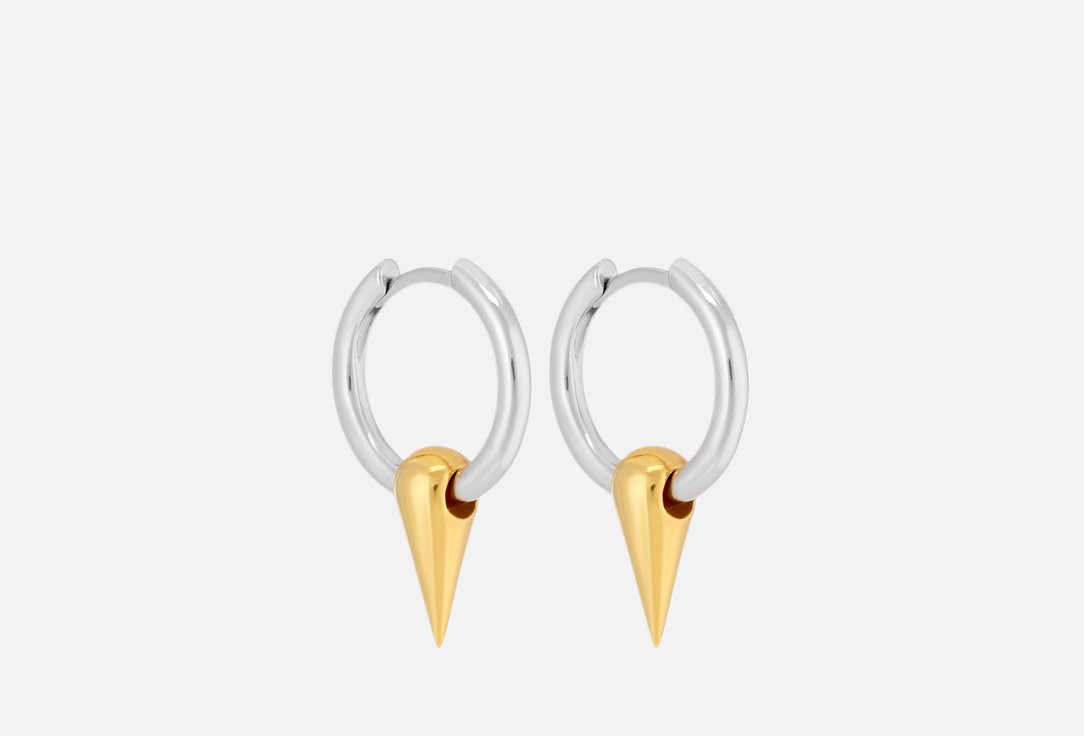 

Серьги Серебряные JEWLIA, Bicolor congo earrings with thorns 2 шт