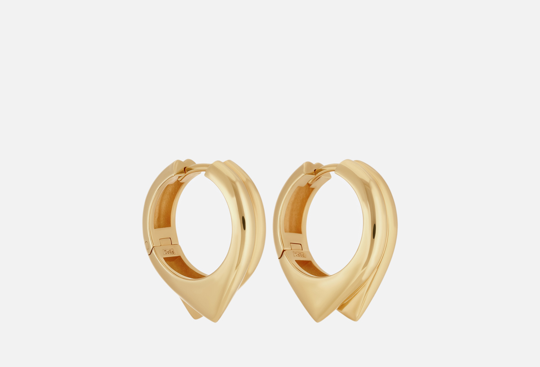 

Серьги Серебряные JEWLIA, Gold plated congo earrings with thorns 2 шт