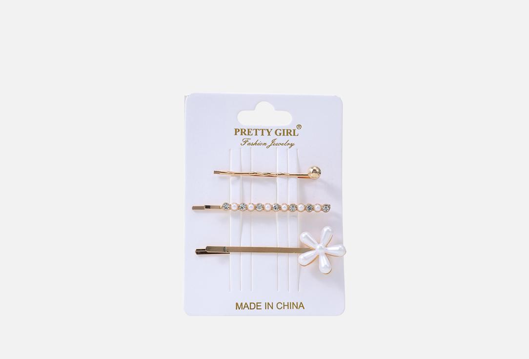 Изображение товара Набор зажимов-невидимок для волос Preti Girl Жемчужный цветок