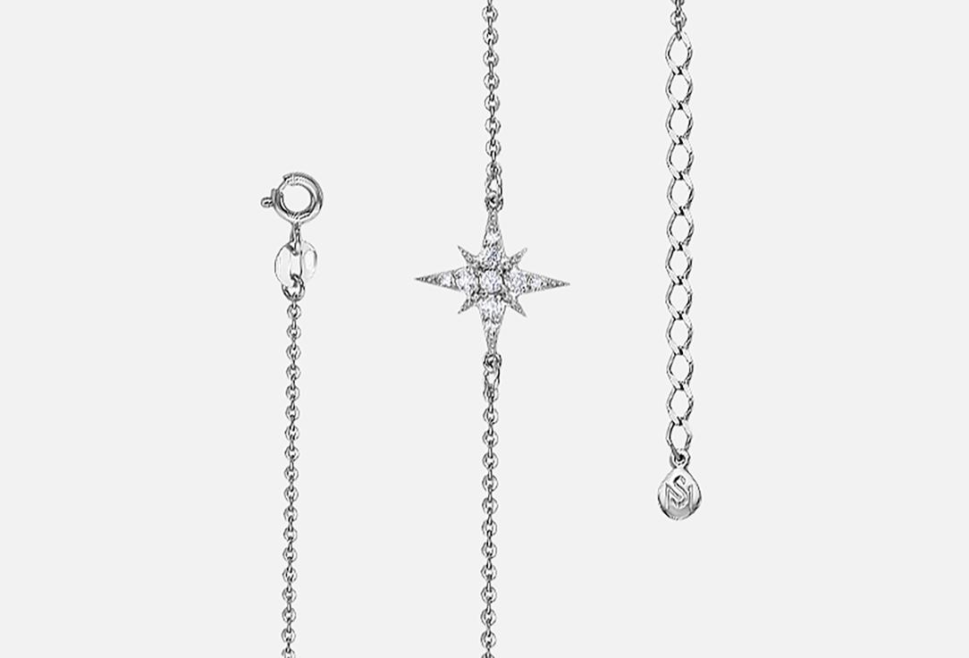 Изображение товара Серебряный браслет SILVERME с четырехконечной звездой и цирконами для женщин