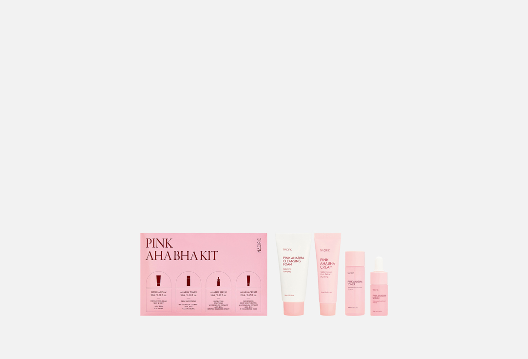 Изображение товара Набор для очищения и увлажнения кожи лица NACIFIC PINK AHA BHA