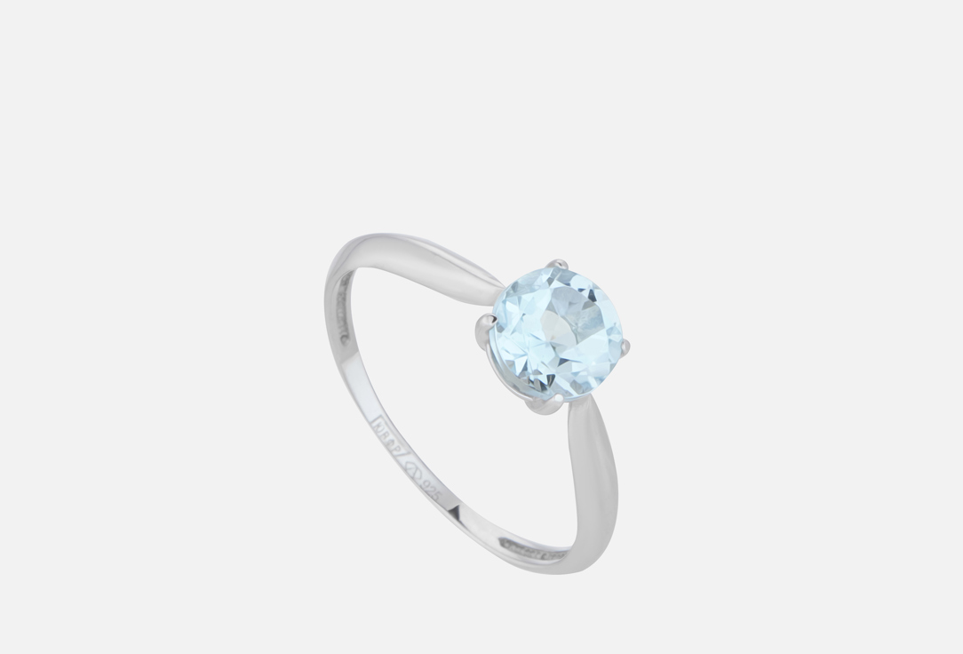 Изображение товара Кольцо серебряное Алькор topaz Sky blue 925 пробы с топазом