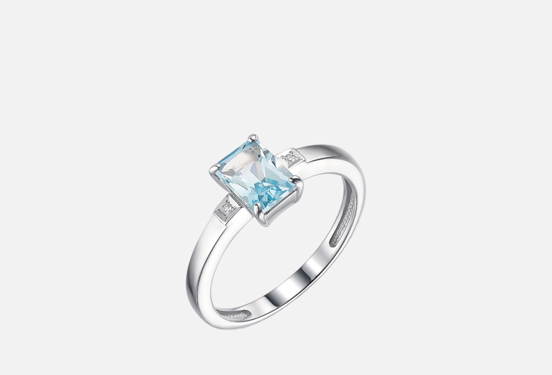 Изображение товара Кольцо Серебряное Алькор topaz Sky blue, diamond