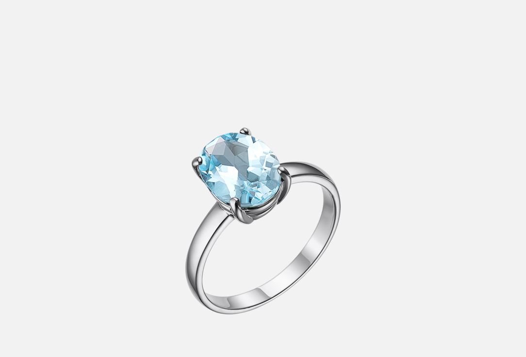 Изображение товара Кольцо Серебряное Алькор с топазом Sky blue