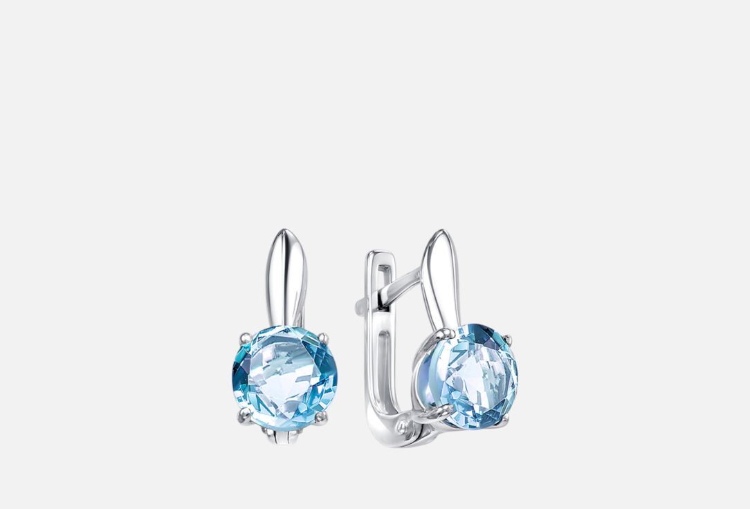 Изображение товара Серьги серебряные Алькор topaz Sky blue