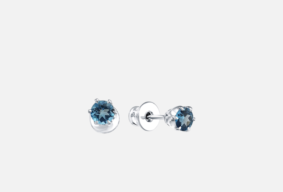

Серьги серебряные АЛЬКОР, Topaz London 2 шт