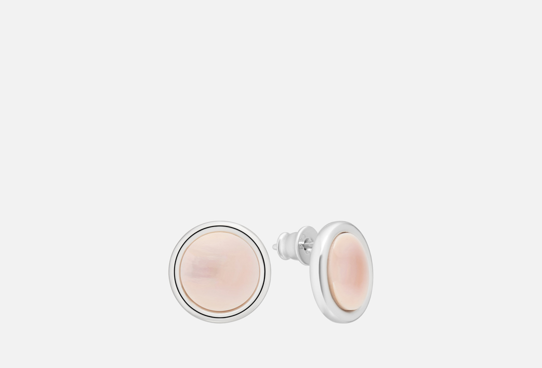 Изображение товара Серьги серебряные Алькор с розовым перламутром 925 проба