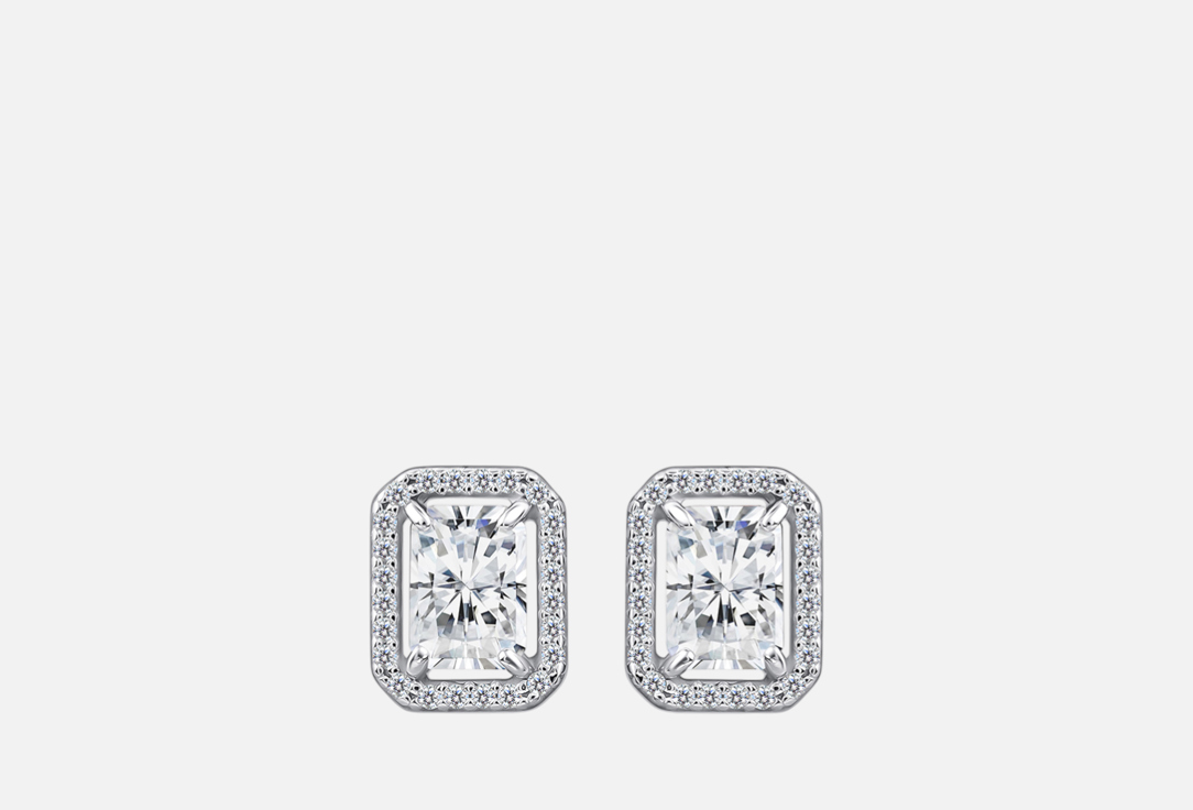 Изображение товара Серьги серебряные Алькор brillianite, cubic zirconia