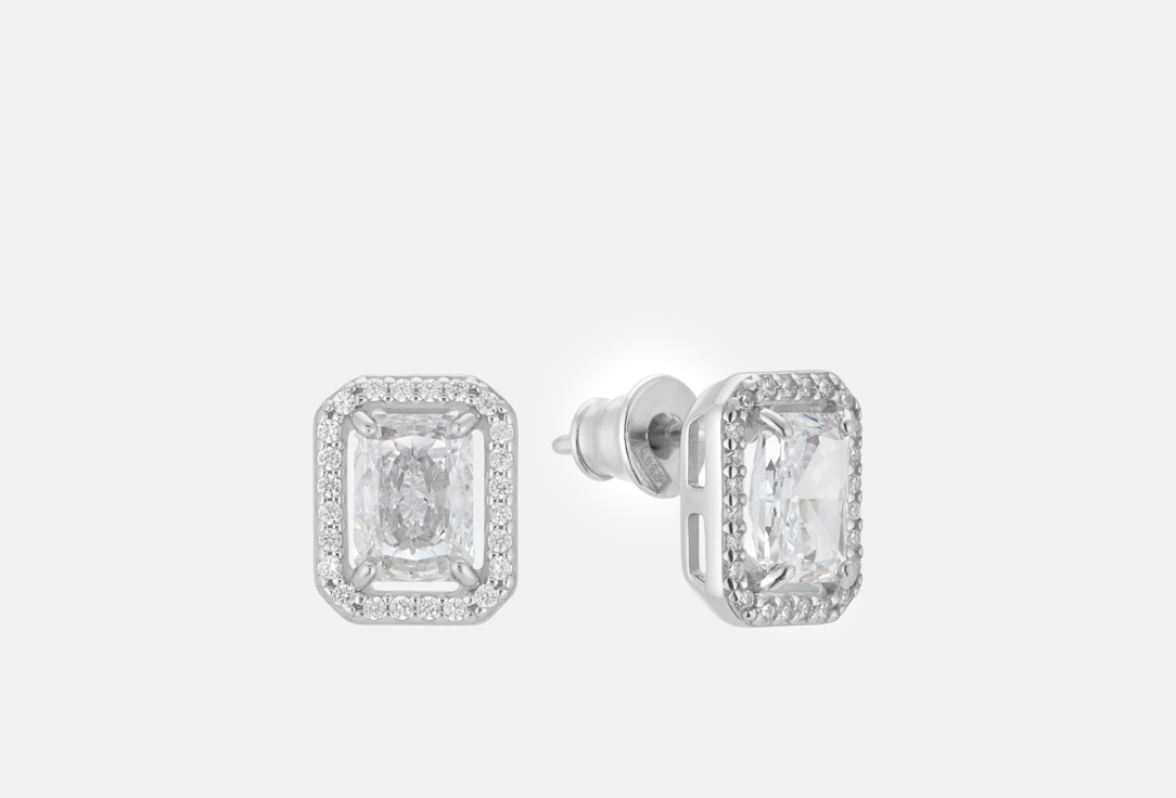 

Серьги серебряные АЛЬКОР, Brillianite, cubic zirconia 2 шт