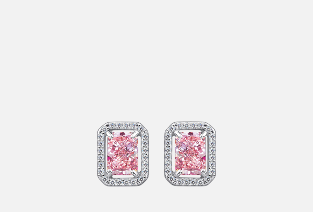 Изображение товара Серебряные серьги Алькор Brillianite с бриллианитами, 925 проба, родирование