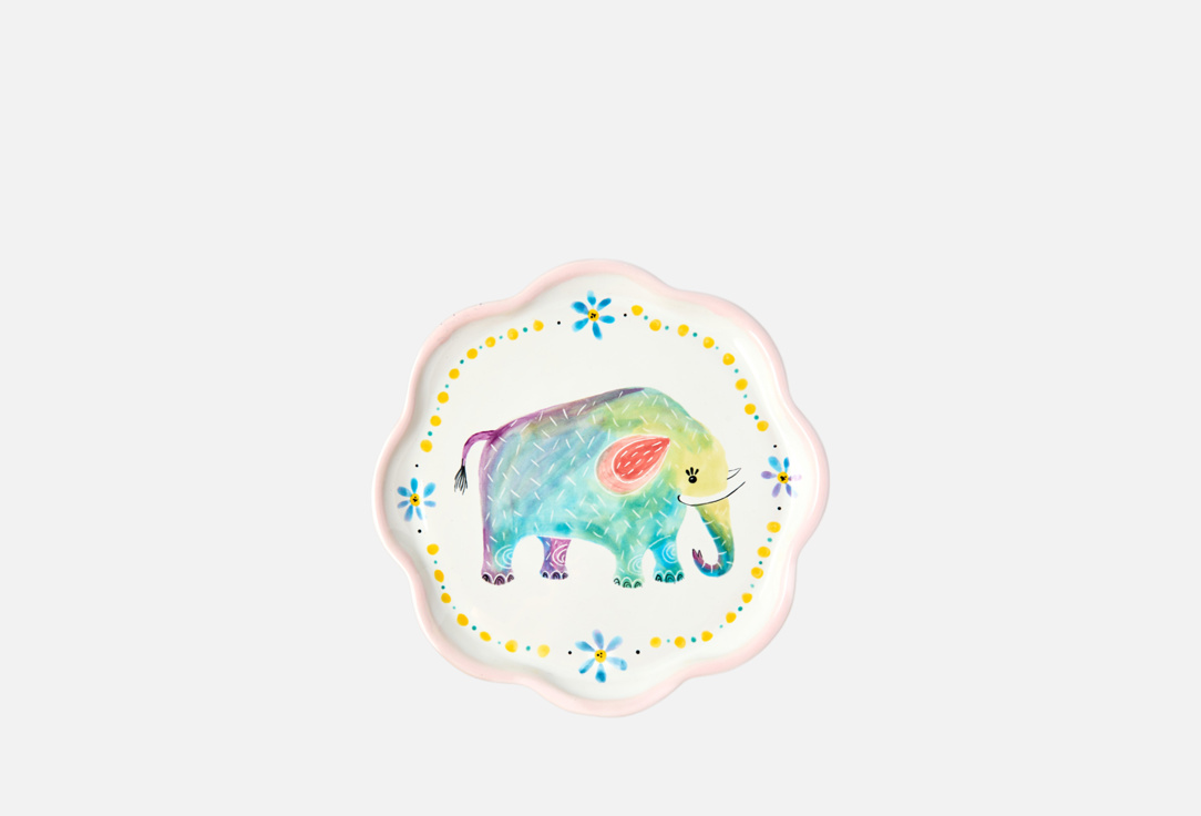 

Керамическая тарелочка ODARYADARYA, Принт, Слон, 21см 21 см
