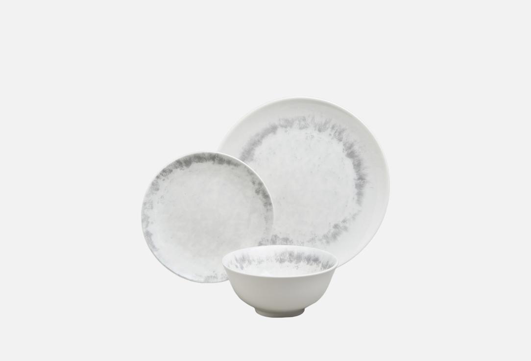 

НАБОР ОБЕДЕННЫЙ BRONCO, Принт, DAILY, СЕРЫЙ 12 шт