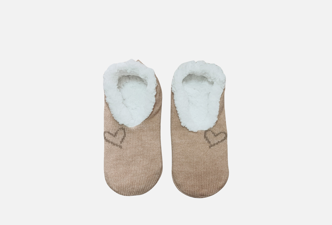 

Носки с нескользящей подошвой R&S, Бежевый, Сердечко 36-39 мл