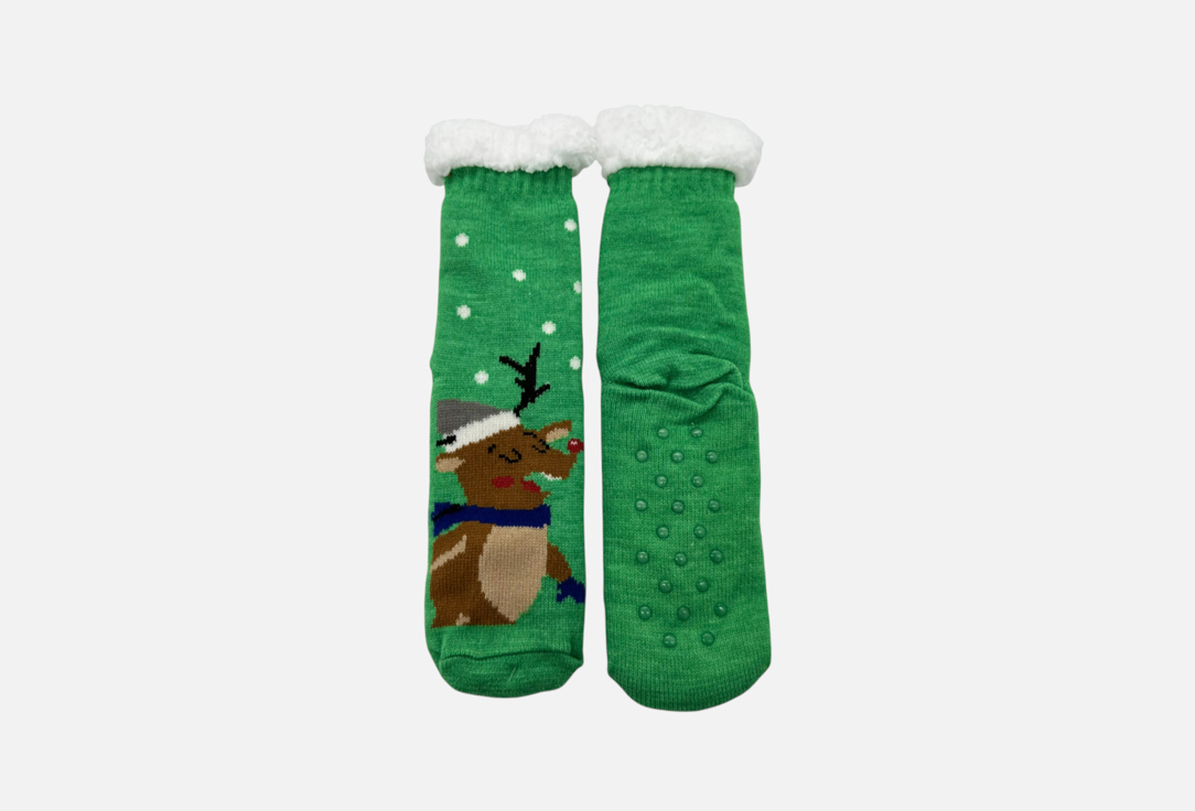 

Носки с мехом R&S, Принт, Новогодние олени 36-39 мл