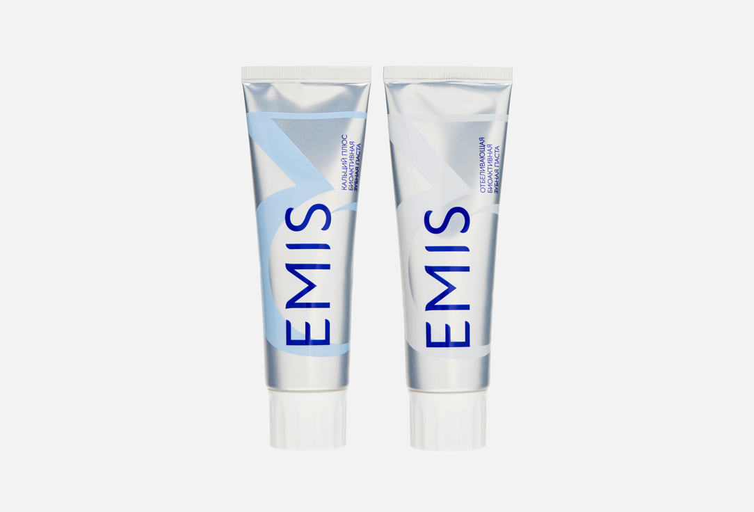 

Набор биоактивных зубных паст EMIS, Whitening and Calcium Plus 2 шт