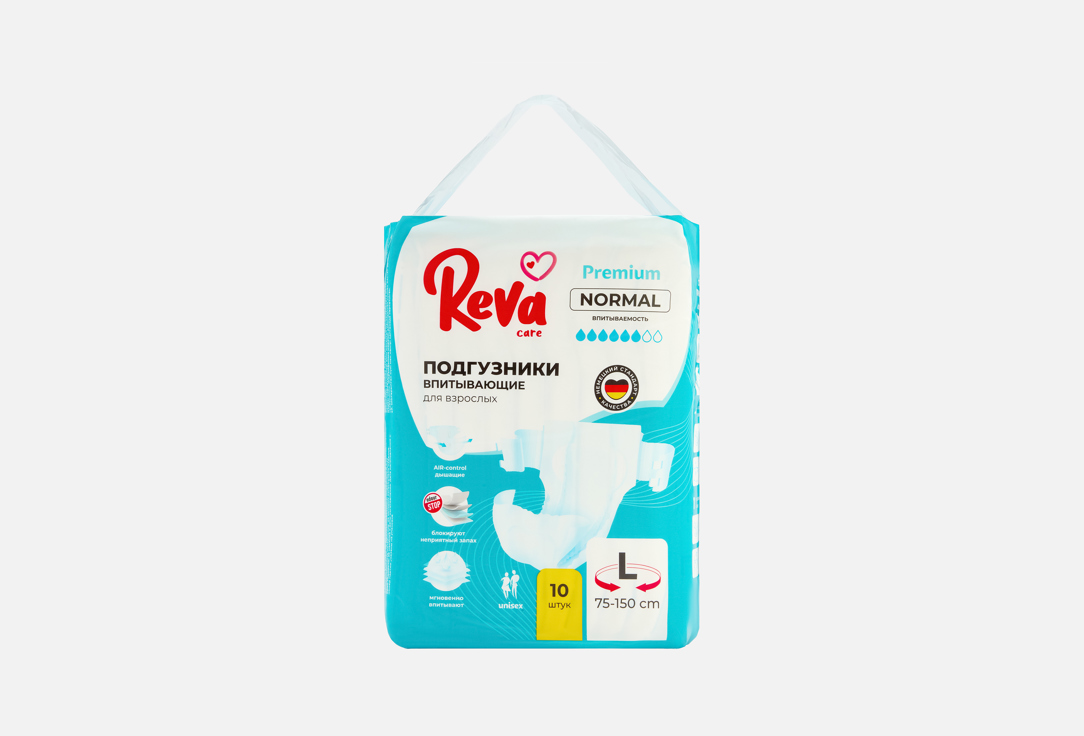 Изображение товара Подгузники на липучках для взрослых Reva Care Normal l