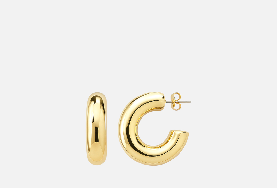 Изображение товара Серьги the Si Полукруг золотой