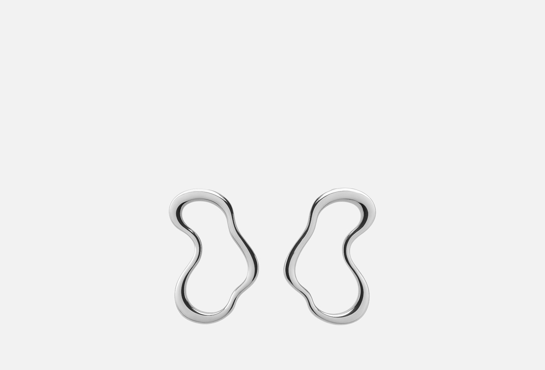 Изображение товара Серьги the Si серебряные волны крупные стильные и современные для женщин