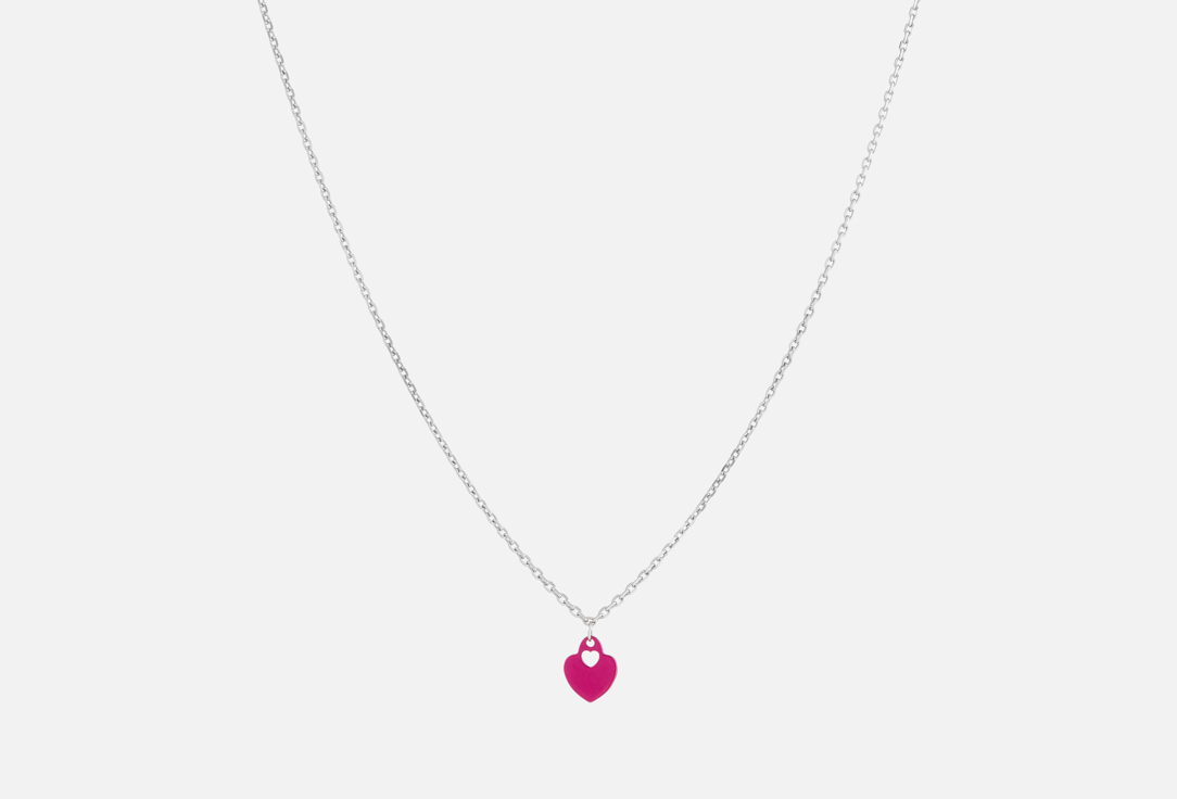 Изображение товара Колье серебряное Cheeky Me Розовое сердечко