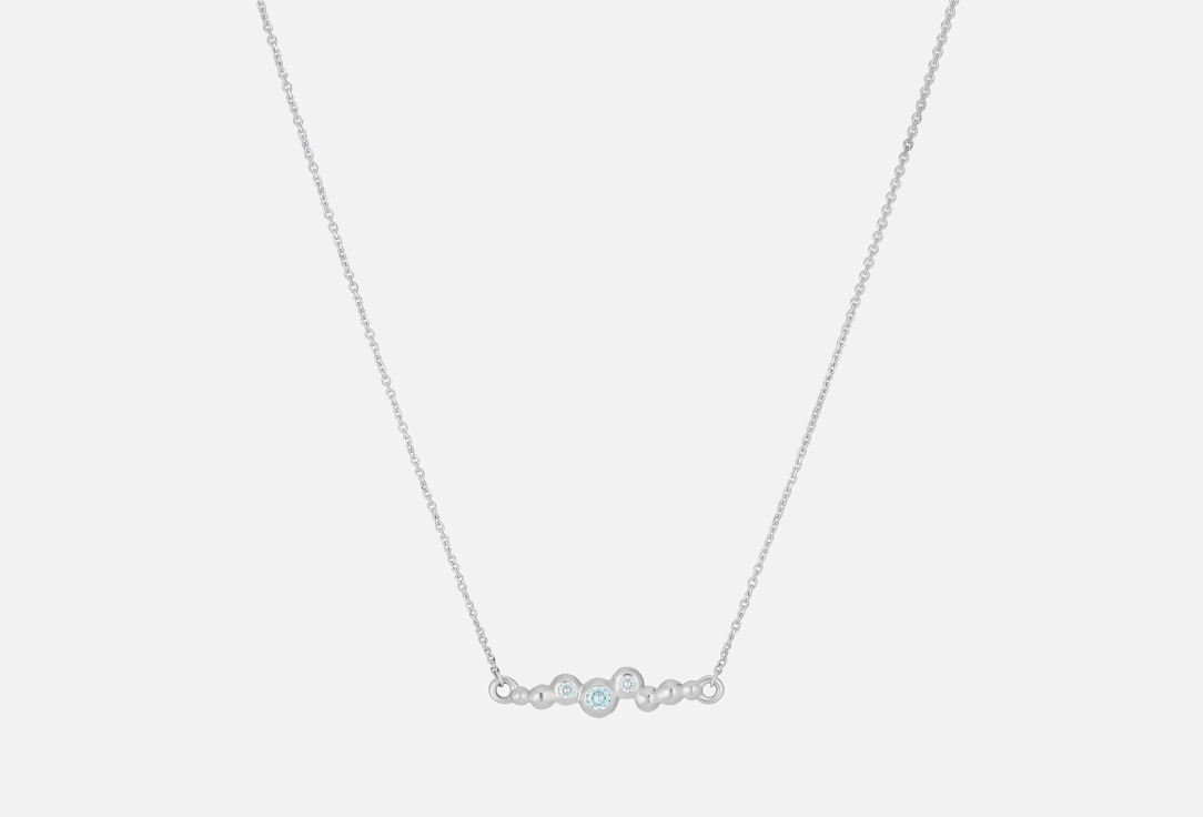 

Колье серебряное ГОРОД Е, С фианитами 1 шт