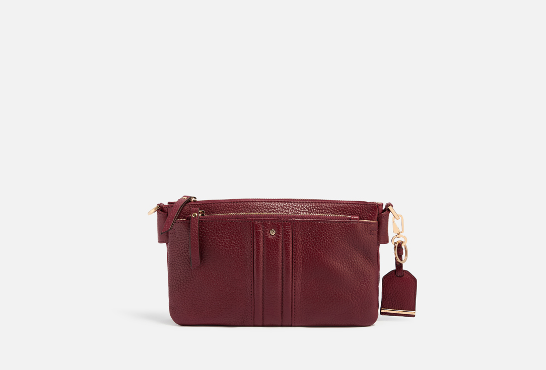 Изображение товара Женская сумка через плечо из натуральной кожи Geox Claree бордовая