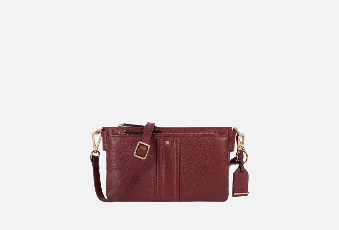 Изображение товара Сумка через плечо из кожи Geox Claree бордовая