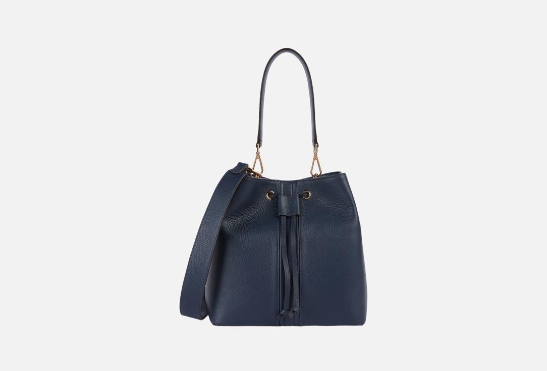 Изображение товара Сумка ведро Geox Andrenne синяя из натуральной кожи для женщин