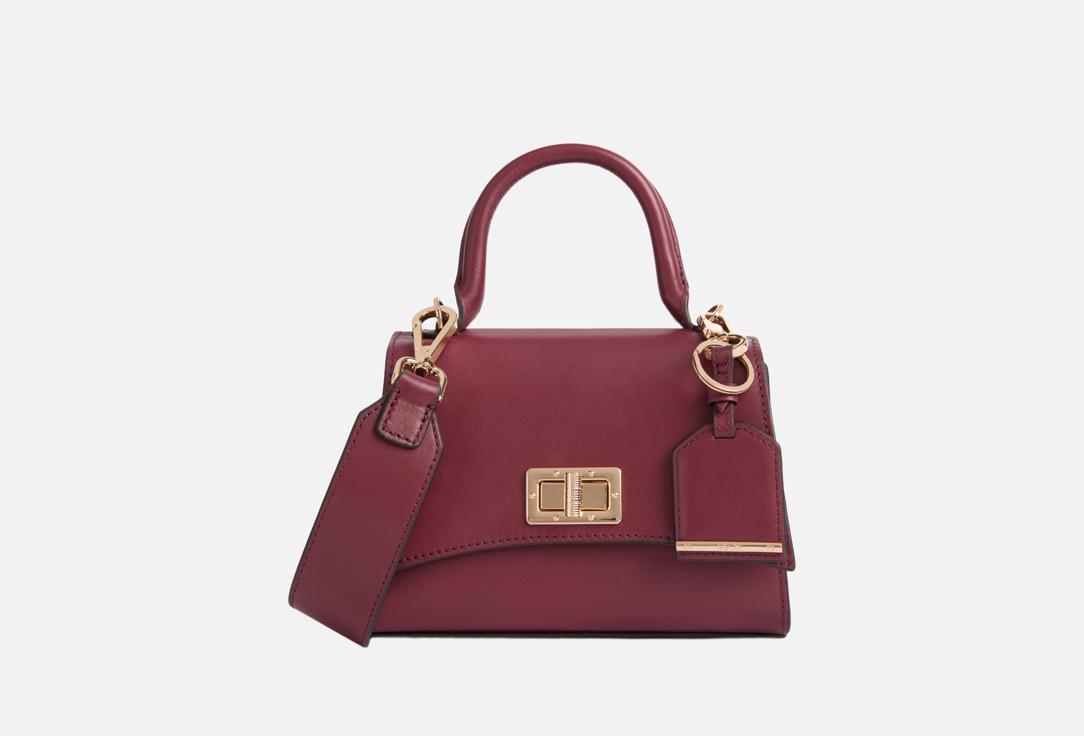 Изображение товара Мини-сумка из кожи Geox Ciclamina бордовая