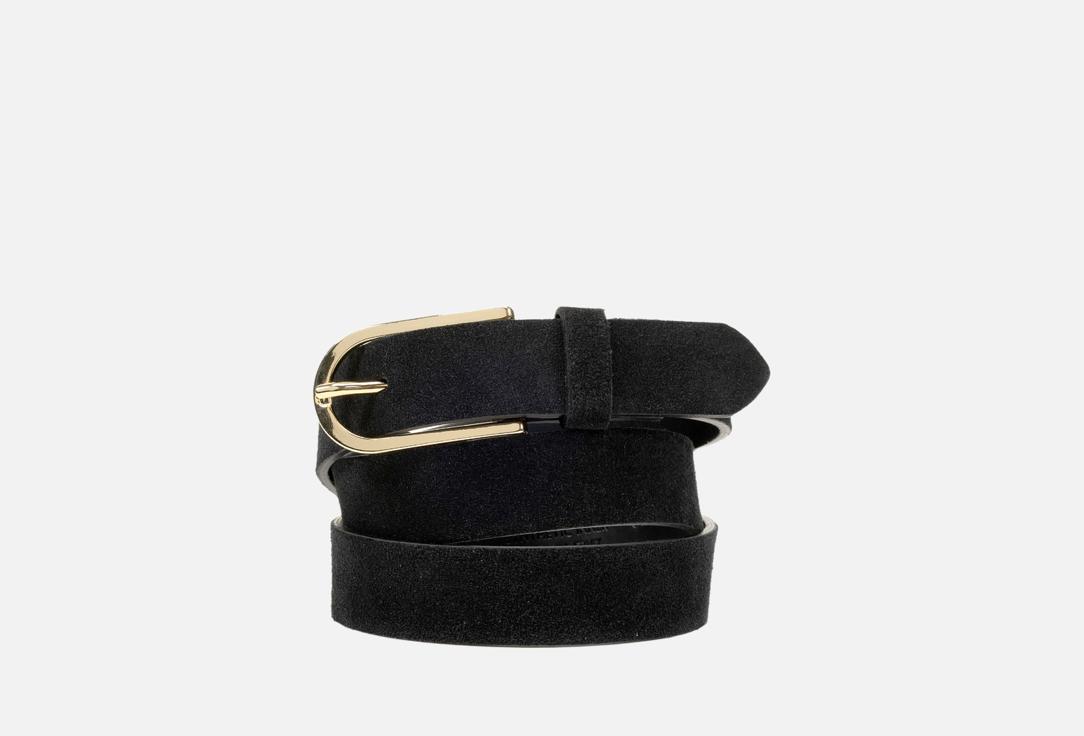 Изображение товара Черный женский ремень из замши Geox, Италия, стильный аксессуар