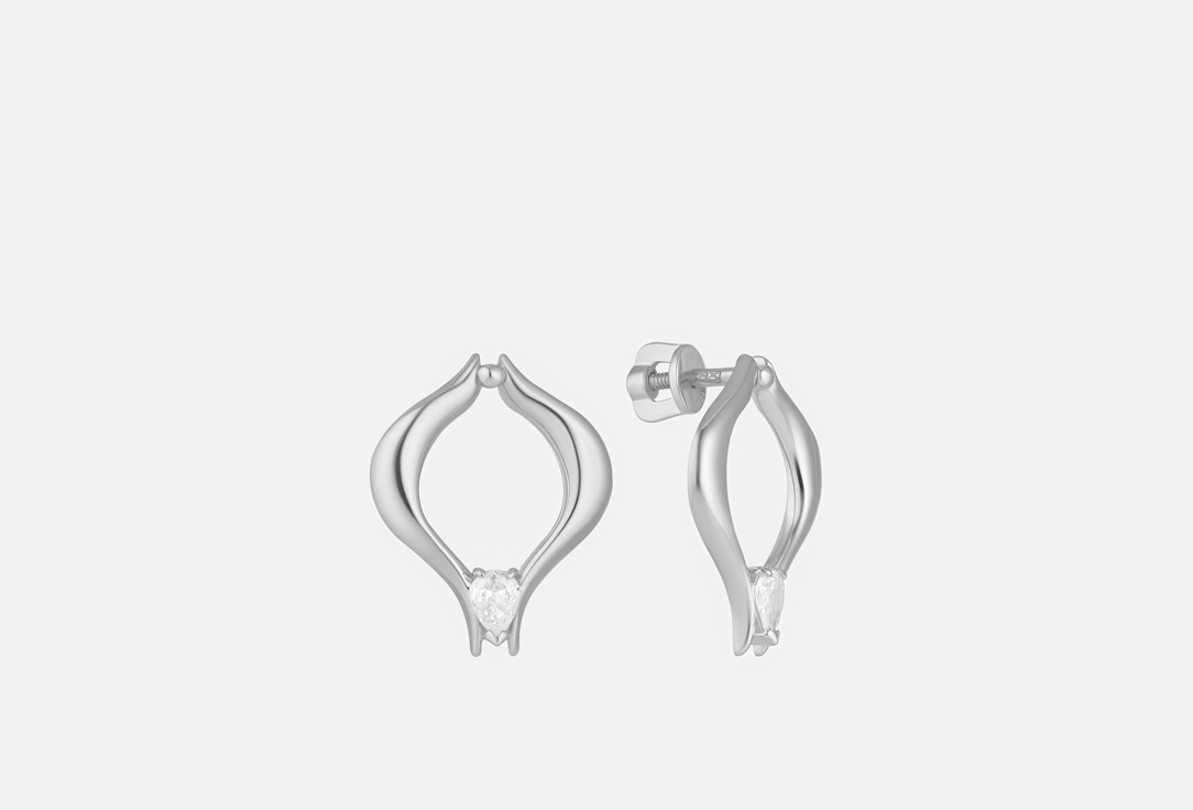 

Серьги серебряные ACSY, Soft Power 2 шт