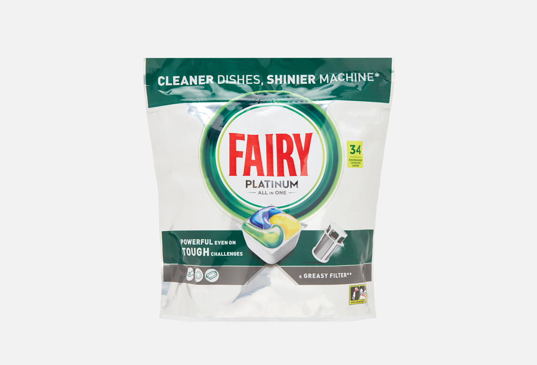 

Средство для мытья посуды в посудомоечных машинах FAIRY, Лимон 34 шт