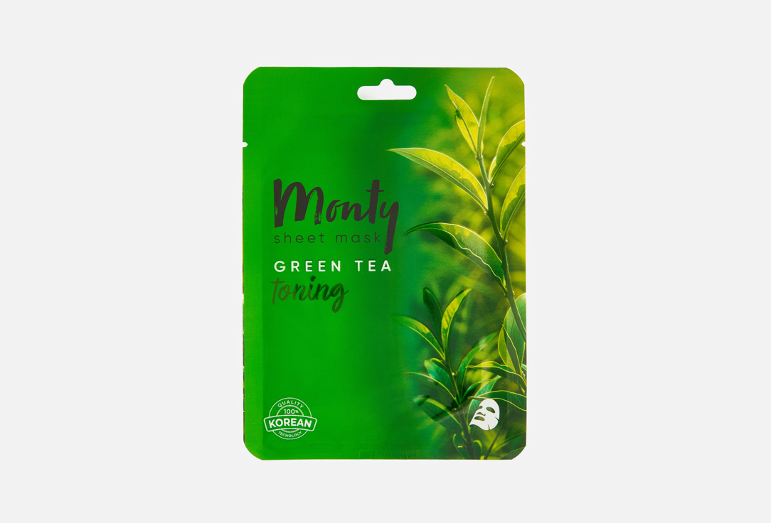 Изображение товара Тонизирующая тканевая маска для лица Monty GREEN TEA