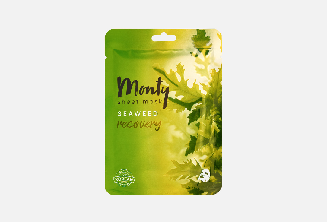 

Восстанавливающая тканевая маска для лица MONTY, SEAWEED 1 шт