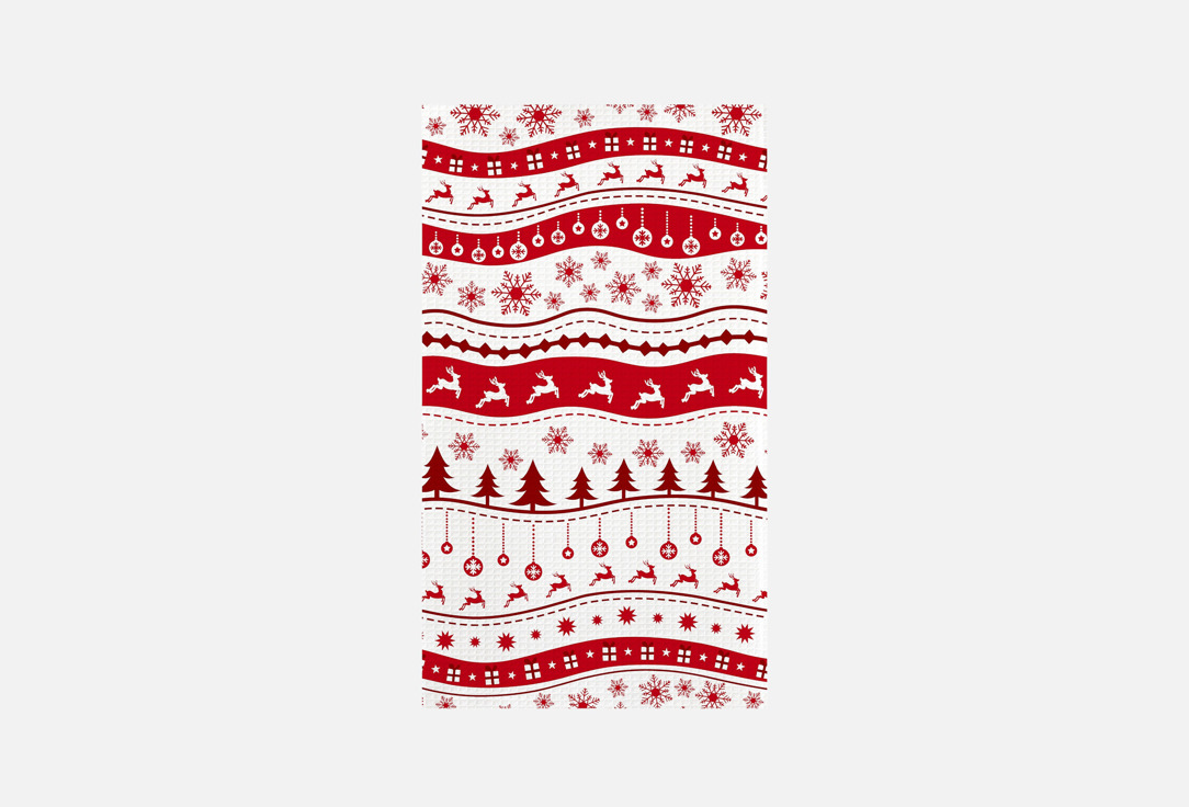 

Полотенце вафельное САМОЙЛОВСКИЙ ТЕКСТИЛЬ, Красный, Рождественские олени Вид 1, 45х60 1 шт