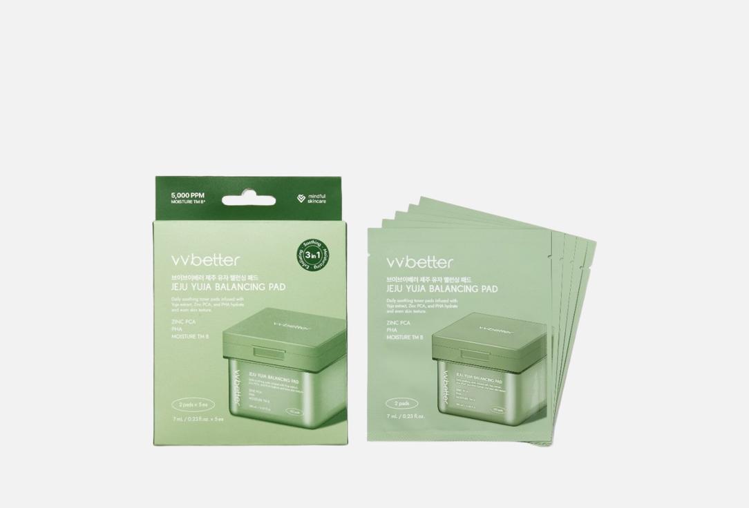 

балансирующие Тонер-пэды для лица VVBETTER, PHA JEJU YUJA 10 шт