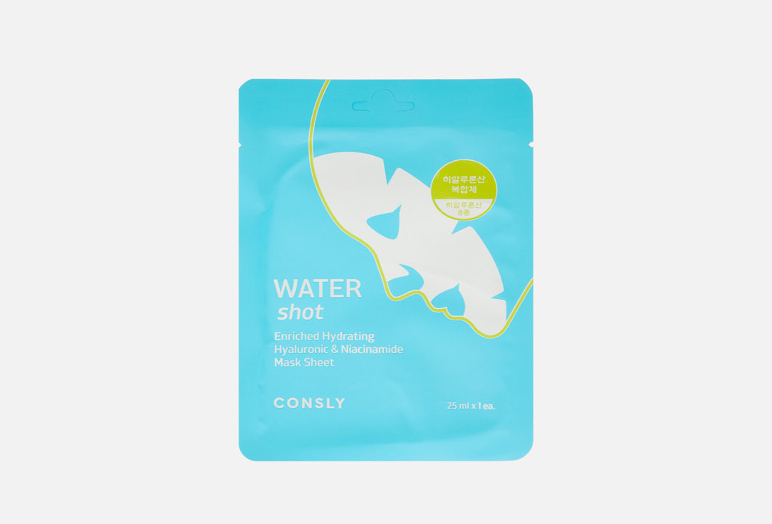 Изображение товара Восстанавливающая тканевая маска для лица CONSLY WATER SHOT Hyaluronic and Niacinamide
