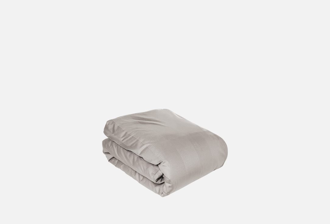 Изображение товара Пододеяльник DeNASTIA 175x210 светло-серый сатин с молнией 100% хлопок