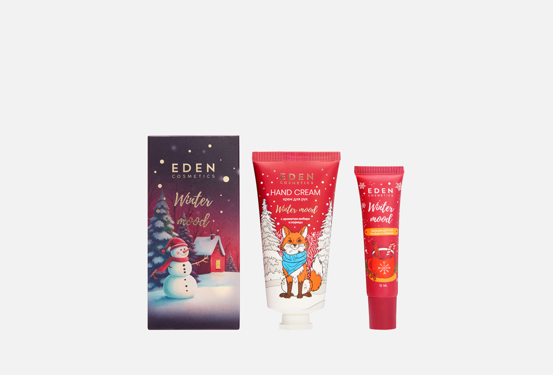 Изображение товара Подарочный набор EDEN Winter Story Red для рук и губ зимой