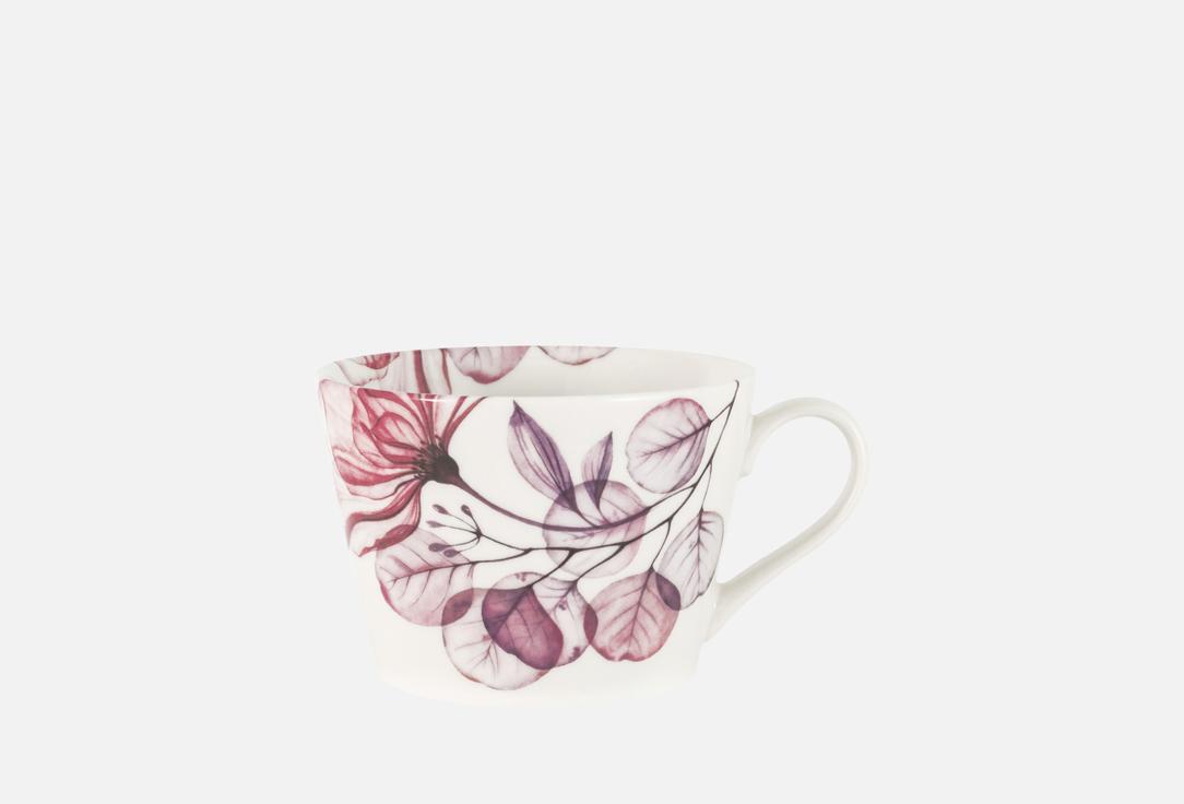 

Кружка ANNA LAFARG EMILY, Принт, Белая, Азалия бордовая, Magic flowers 1 шт