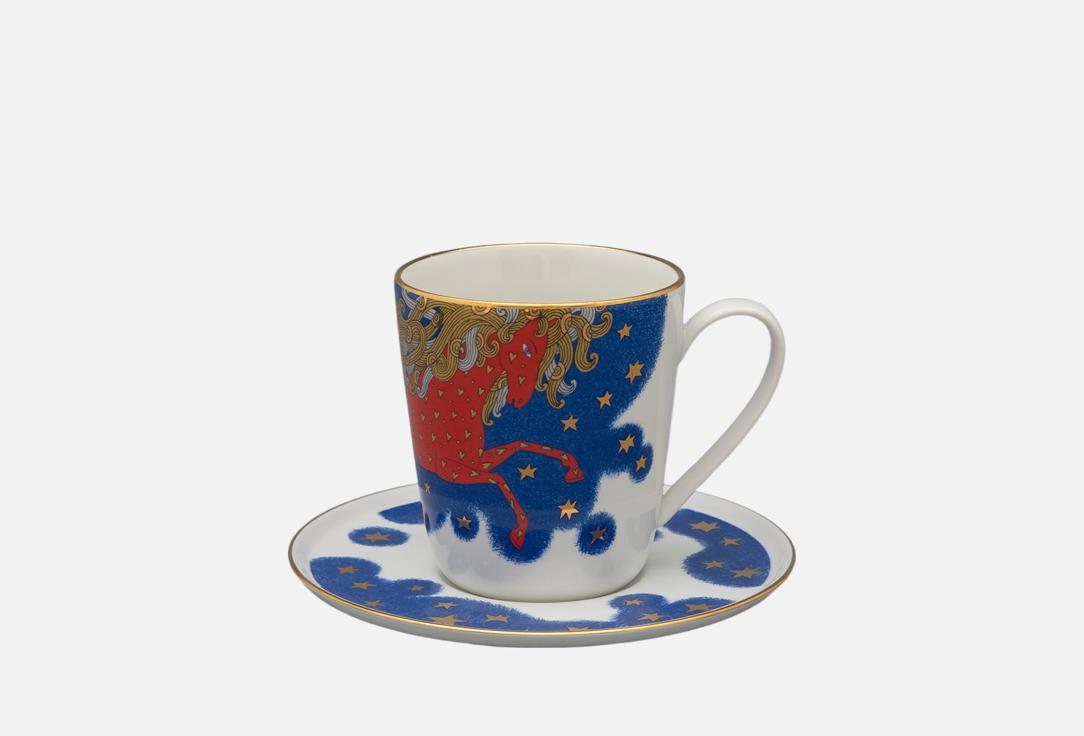 

ЧАШКА С БЛЮДЦЕМ чайная ИМПЕРАТОРСКИЙ ФАРФОРОВЫЙ ЗАВОД, Принт, Колокол, Год лошади 1 пар