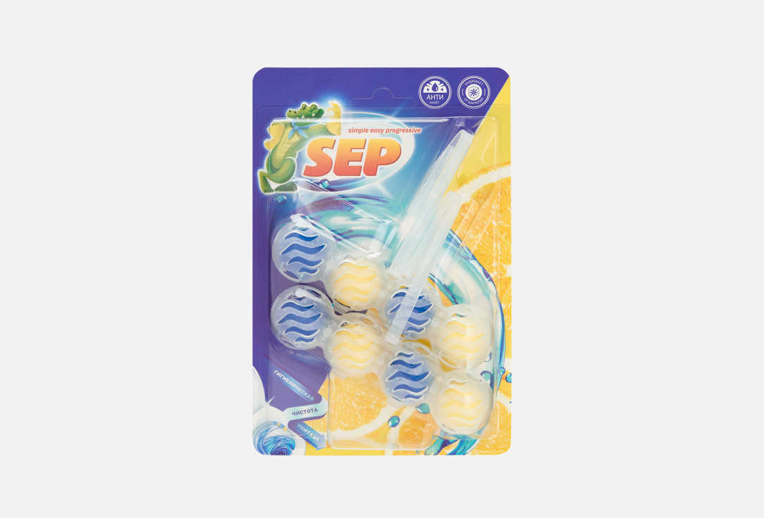 Изображение товара Подвесной блок для унитаза Лаборатория КАТРИН SEP Цитрусовая волна для деликатной очистки и свежест