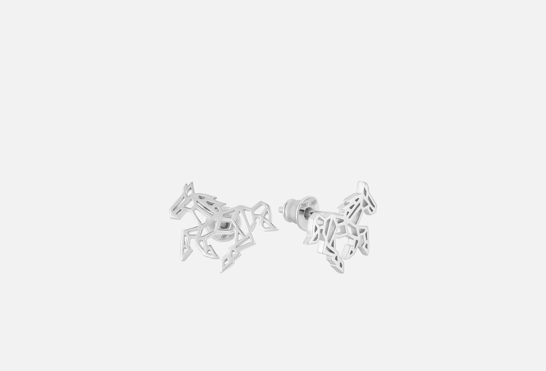 Изображение товара Серьги серебряные TOTEMICA Лошадь Geometry