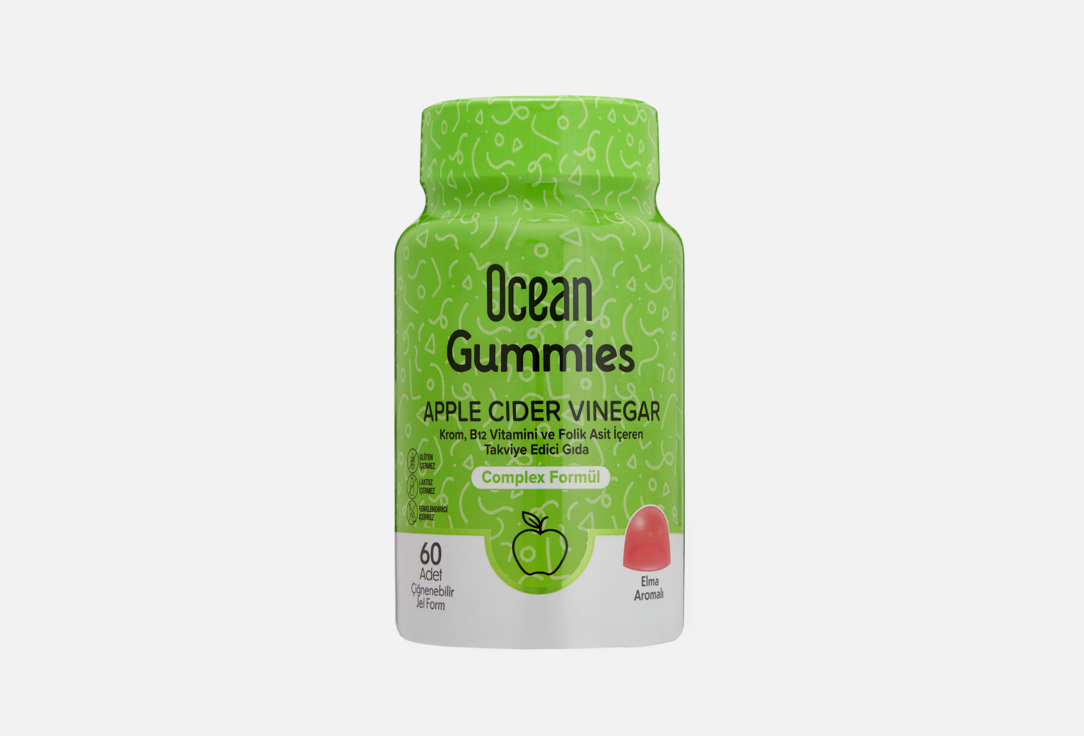 Изображение товара БАД для поддержки пищеварения Orzax Ocean Gummies яблочный уксус в пастилках