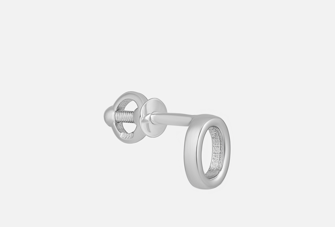 Изображение товара Моносерьга серебряная BALTSILVER Letters О Mini